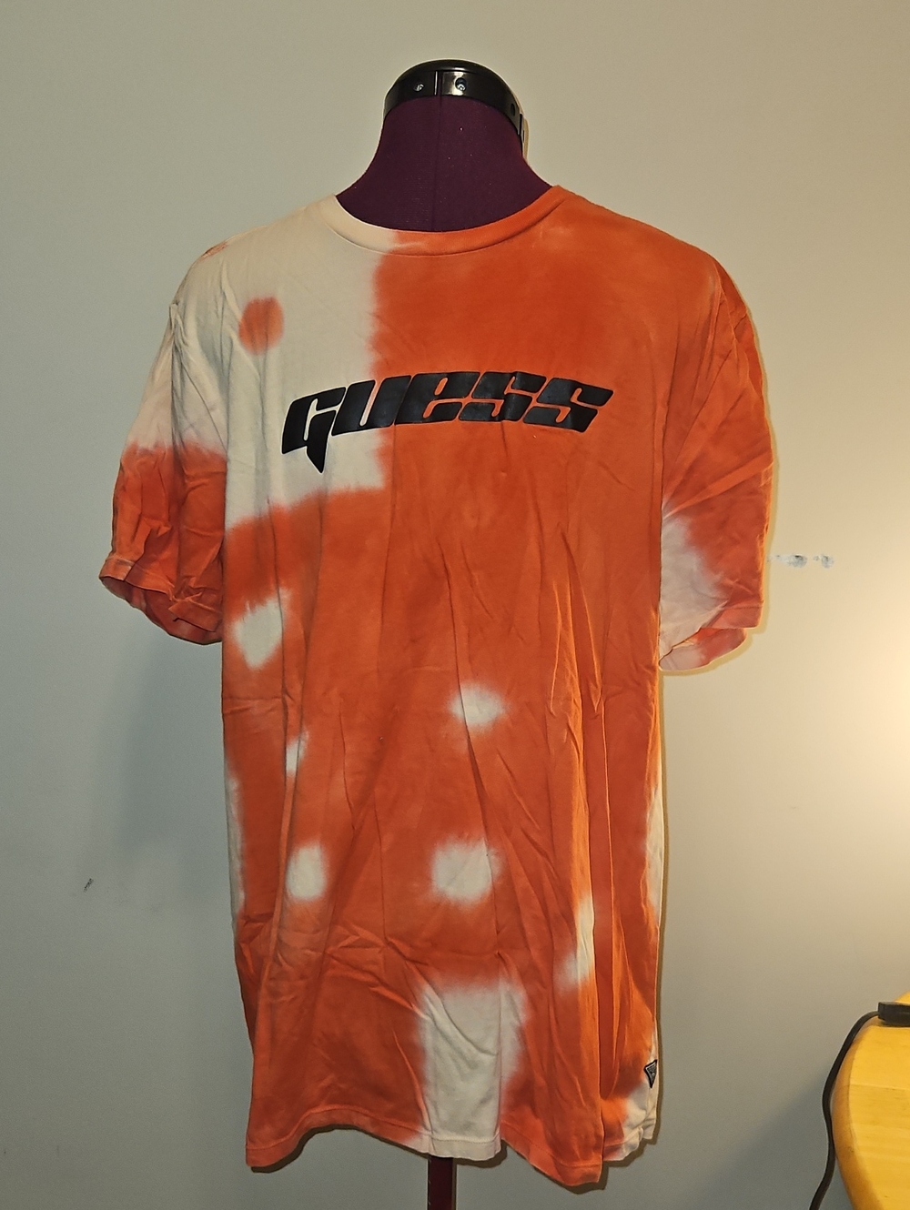 Guess Red Tie-Dye Logo Tee